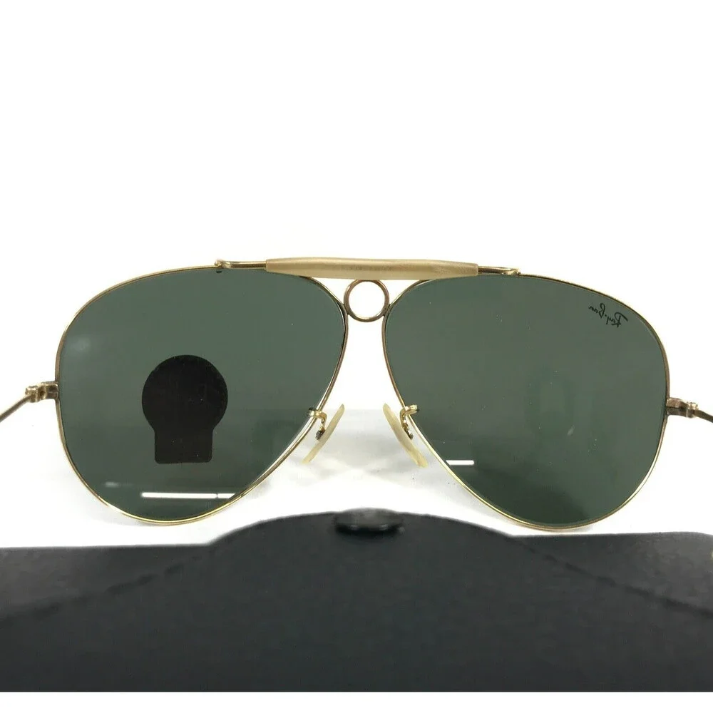 Vintage Ray-Ban Sunglasses B&L 1/10 12K GF Gold Shooter Outdoorsman G-15 Lenses